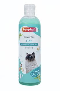 Beaphar Cat Shampoo with Macadamia Oil & Aloe Vera, pH Balanced, Zero Paraben Conditioning, Anti-dandruff, Anti-fungal, Whitening and Color Enhancing Natural Cat Shampoo
