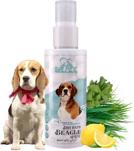 DR PET PLUS Organic Dry Bath Dog Shampoo For Beagle Dog & Puppy | Cleanse, Soft, Smooth Coat Conditioning Fresh Fragrance, Removes Dirt, All Types of Dog, Waterless Spray Dog Shampoo