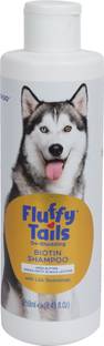 FluffyTails Pet Deshedding Biotin Shampoo for Hair fall, Conditioning, Hypoallergenic, Anti-dandruff, Anti-itching Fresh Floral Dog Shampoo