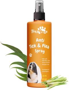 Trespaws Anti Tick & Flea Dog Spray - Anti-itching, Flea and Tick Fragrance Free Spray Anti-itching Eucalyptus & Lemongrass Dog Shampoo