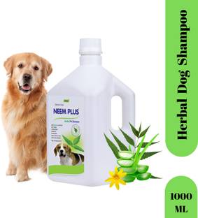 Pil Neem Plus Herbal Pet Shampoo | Antibacterial, Antiseptic, pH Balanced & Anti-fungal, Anti-itching, Flea and Tick, Allergy Relief Natural Dog Shampoo