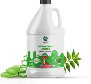 bscly Neem Cleanse Dog Shampoo, Moisturizes & Heals Skin Allergy Relief with Neem, Aloe and Tea Tree Oil Dog Shampoo