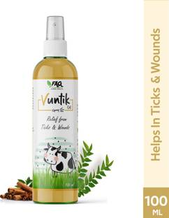 FAG Vuntik Ayurvedic Oil Spray For Flea and Tick, Anti-fungal, Anti-Bacterial, Itch Relief Natural Dog, Cat, Cow Shampoo