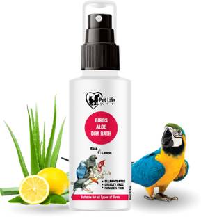 Pet Life Birds Aloe Dry Bath Waterless Spray Shampoo For Poultry Birds, Parrots, Pigeon, Conditioning Fresh, Made with Natural Actives, Waterless / No rinse Required Spray Bird Shampoo
