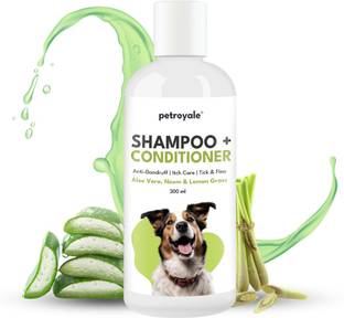 Petroyale Dog Anti Dandruff Shampoo and Conditioner, No Tears Dog Pet Anti Itching Shampoo, Tick and Flea Shampoo, Pet Lavender Shampoo for coat conditioning deodorization (300ml) Anti-microbial, Conditioning, Anti-fungal, Anti-parasitic, Flea and Tick, Anti-dandruff, Allergy Relief, Anti-itching Mild, Lemongrass Dog Shampoo