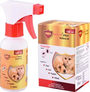 Parashield Plus Fleas & Ticks Remover Spray for Dogs and Cats | Flea and Tick spray for Dog Shampoo