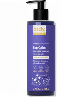 bscly furr Calm Itch Relief Dog Shampoo - Pet Shampoo For Dogs & Cats - 100% Natural Allergy Relief Soy Protein & Licorice Dog Shampoo