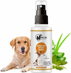 Pet Life Summer Cool Dry Bath Dog Shampoo Spray for A Cleaner, Smoother & Shinier Coat, Conditioning Fresh, Natural Actives | Dogs & Puppy Dry/Waterless Shampoo For All Dog Breed, Dog Shampoo
