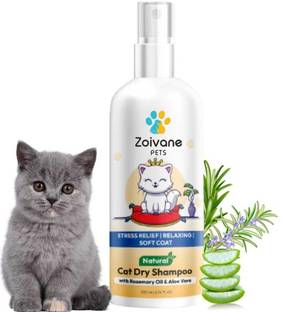 Zoivane Cat Dry Shampoo | Natural Rosemary, Avocado, Aloe | Allergy Relief, Conditioning Mild Natural Cat Shampoo