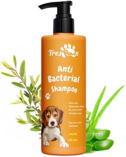 Trespaws Anti Bacterial Dog Shampoo, Allergy Relief, Shampoo for Dogs, Dog & Cats Shampoo Anti-fungal Tea Tree Oil & Aloevera Dog Shampoo