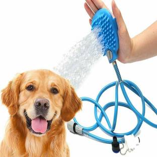 JIFFY ENTERPRISE Comfortable Pet Bathing Tool for Massager ShowerCleaninWashing SprayersDog Brush Grooming Gloves for Dog & Cat