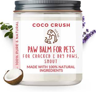 COCO CRUSH Paw Balm for Dogs, Cats - 100% Natural Care for Cracked, Dry Paws, & Snout | Pet Spa Kit