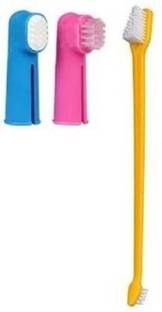 THE DDS STORE Double Head Soft Pet Finger Toothbrush Dog Cat Cleaning Brush Pets Tools Supplies Hot Pets Toothbrush, Pet Teethbrush, Pet Teeth Cleaning, Pet Hand Toothbrush Pet Toothbrush