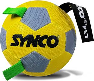 SYNCO Dog Football with Holding Loops, Dog Toy Ball, Dog Training Football, Rubber Ball For Dog