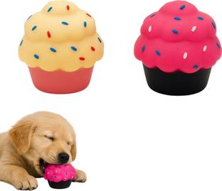 Luxury Paws Cupcake Squeaky Chew Toy for Dogs & Puppies – Rubber Sound Pet Toy Rubber Squeaky Toy, Chew Toy, Rubber Toy, Soft Toy, Fetch Toy For Dog