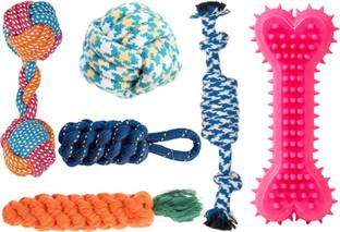 decorvaiz Toys for Puppies & Small Dogs Toys | Rope Ball Toy | Color May Vary | Cotton Chew Toy For Dog