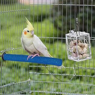 Western Era Safe Wood Sand Perch/Stand/Toy for Birds (Light Weight) (Size - 8") Wooden Training Aid, Stick, Perch For Bird