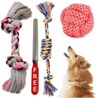 Smart Traders Dog Toys+Dog Rope Toys+Dog Chew Toys. Cotton Ball, Chew Toy, Rubber Toy, Soft Toy For Dog