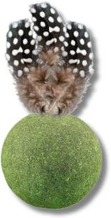Petfun Catnip Shuttlelock Mint Balls feather Lick Treat, Natural Teeth Cleaning Toy Earthenware Treat Dispensing Toy For Cat