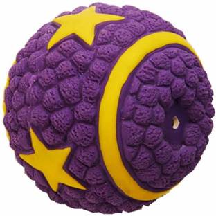 Pet Needs Squeaky Bouncing and Floating Star Ball Chew Toy for Puppies Rubber Squeaky Toy For Dog & Cat