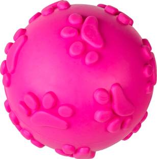 adil Natural Latex Dog Chews Ball, Non-Toxic, Bite-Resistant, Pink Rubber Chew Toy For Dog
