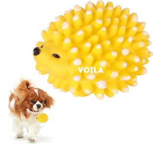 VOILA Squeaky Hedgehog Toy | Interactive & Safe Play Rubber Squeaky Toy For Dog