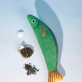 PSK PET MART Fish Toy For Cats, Interactive Bite Resistant Plush Cotton Chew Toy For Dog & Cat