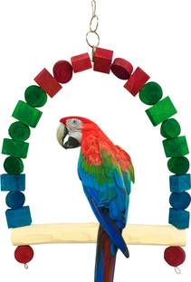 CONGO NATURAL PARROT TREAT 78X50cm Green WInged Macaw Colour Swing for Wooden Training Aid For Bird