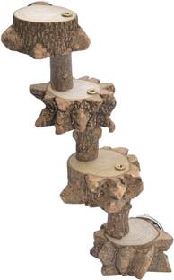 PETANGEL Bird Platform Perch Playground for Budgie Parakeet Wooden Perch For Bird