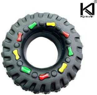 kickAt KickAt Non Toxic Durable Chew Tire Pet Toys Squeaky Sound Toy for Dog Plastic Fetch Toy For Dog