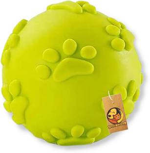 Foodie Puppies Natural Latex Non-Toxic, Fetch & Chew Safe Play, Cute Puppy Claw Design Toy Rubber Ball, Squeaky Toy For Dog