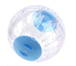 DreamAuro Transparent Running, Jogging, Exercise Ball for Hamster, Gerbil, 18.5 cm, Blue Plastic Training Aid, Ball For Hamster