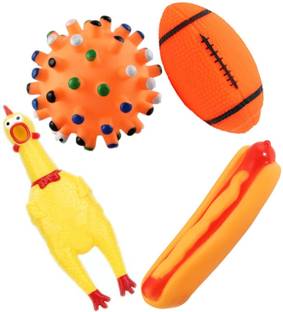 Pet Needs Rubber Rubber Toy, Squeaky Toy, Fetch Toy, Ball, Soft Toy For Dog & Cat