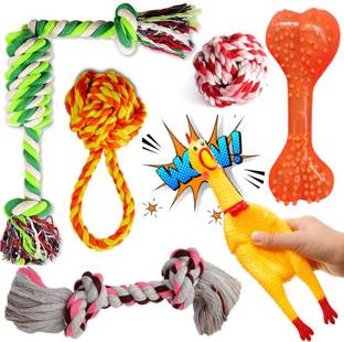 decorvaiz Cotton Ball, Bone, Chew Toy, Fetch Toy, Tug Toy, Treat Dispensing Toy, Tough Toy, Soft Toy, Rubber Toy For Dog