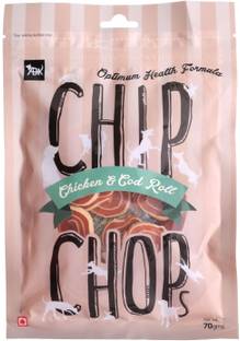 Chip Chops Chicken & Codfish Rolls Dog Meaty Treat - 70 gm Chicken, Fish Dog Treat