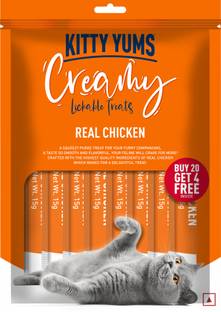 Kitty Yums Creamy Lickable (15g x24 Pieces) Real Chicken Cat Treat