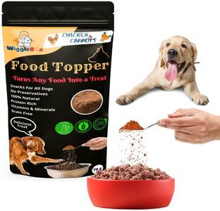WiggleBoo Magical Dog Food Topper, Joy of Best Taste, Chicken & Carrot, Protein Rich Chicken, Vegetable Dog Treat