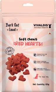 BARK OUT LOUD BOL_Red_Hearts_100g Chicken Dog Treat