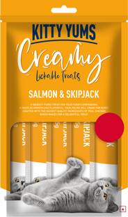 Kitty Yums Creamy Lickable Treat Skipjack and Salmon Cat Treat