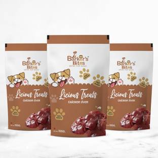 Barker's Bites 100% Natural Licious Treat Chicken Liver | Fresh Chicken | High Protein | Liver, Chicken Dog Treat