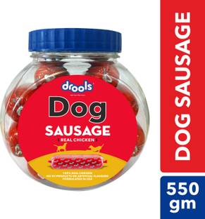 Drools 10pcs jar Sausage Real Chicken Dog Treat