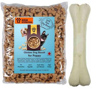 Aviean International Pet Treats 300 Gm Chicken Biscuits (6Inch Bone 1Pcs) Healthy Chicken 0.5 Kg Egg, Chicken Dog Treat