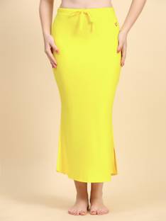 Trendmalls New.P01-Yellow Lycra Blend Petticoat