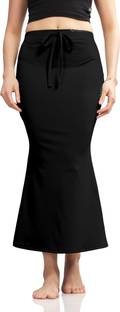 KANISHTHA Black Saree Shapewear for Women Lycra Blend Petticoat
