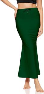 Zornitsa Saree Shapewear Green Polyester, Cotton Blend Petticoat