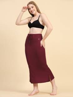 Trendmalls New.P01-Maroon Lycra Blend Petticoat