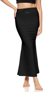 Zornitsa Saree Shapewear Black Polyester, Cotton Blend Petticoat