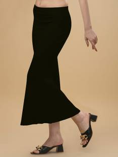Shayonam and Shayonam Fishcut Saree Shapewear Black Lycra Bland Petticoat Lycra Blend Petticoat