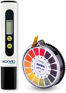 konvio neer Total Dissolved Solids Meter with pH Universal Roll for Water Quality Testing Digital pH Meter