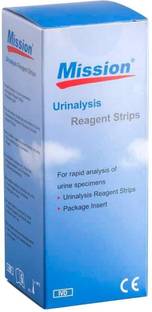 Mission Urine Reagent Stripes 2GE (Protein+Glucose Test) 2 Parameters Testing Strip, 100 PH Test Strips (0-100) Ph Test Strip